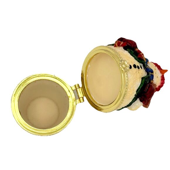 Snowman Christmas Hinged Trinket Box 5” - Picture 7 of 8